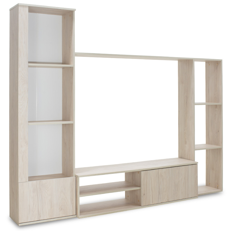 Σύνθεση σαλονιού “BLOSSOM” χρώμα sonoma light 220×32,4×177,5εκ