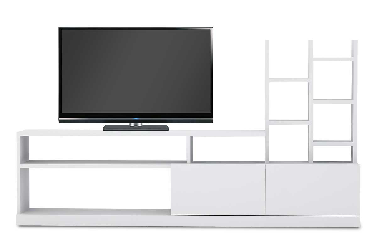 Έπιπλο τηλεόρασης σε χρώμα λευκό 165x25x91,5