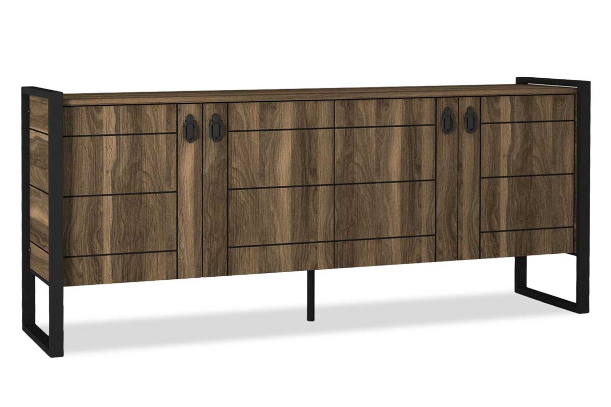 Μπουφές-κονσόλα σε χρώμα καρυδί 180×44,5×78