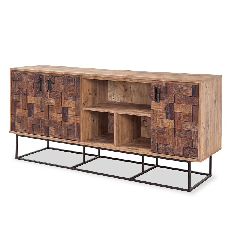 Μπουφές σε χρώμα πεύκο/μαύρο 140x40x80