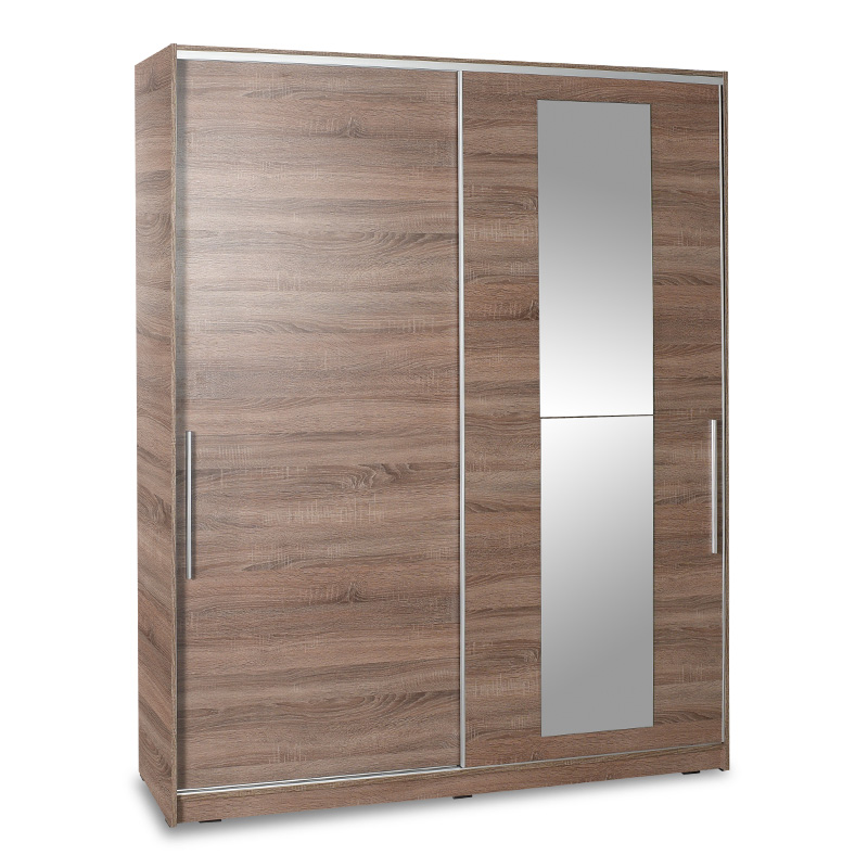 Ντουλάπα δίφυλλη σε χρώμα λάττε 160x60x207