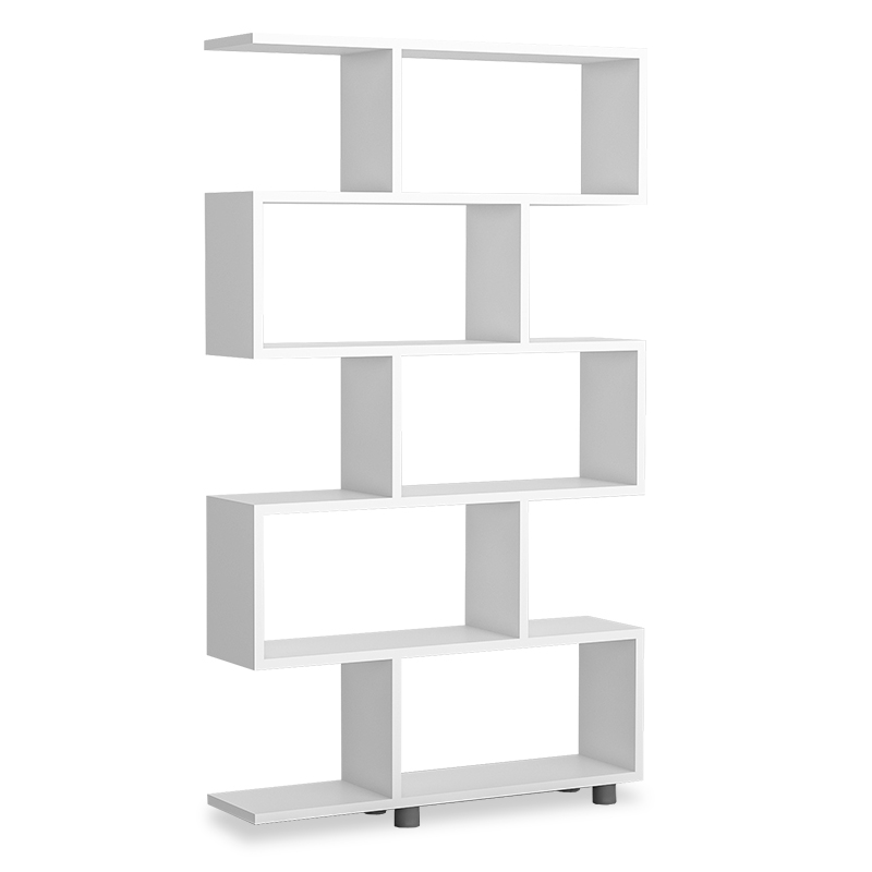 Βιβλιοθήκη “PWF-0233” σε λευκό χρώμα 90x20x156