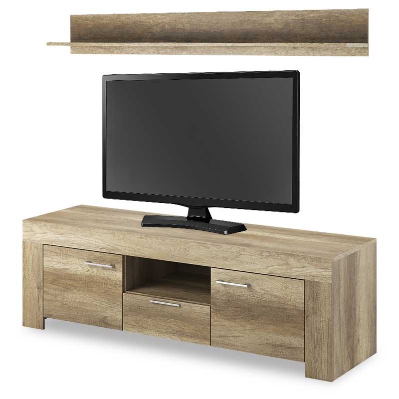 Έπιπλο τηλεόρασης «SKY» σε χρώμα country καφέ 155x47x50