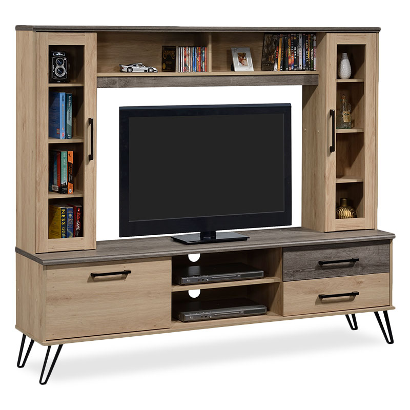 Σύνθετο σαλονιού “BRUNO” σε χρώμα viscount-toro 182x40x160