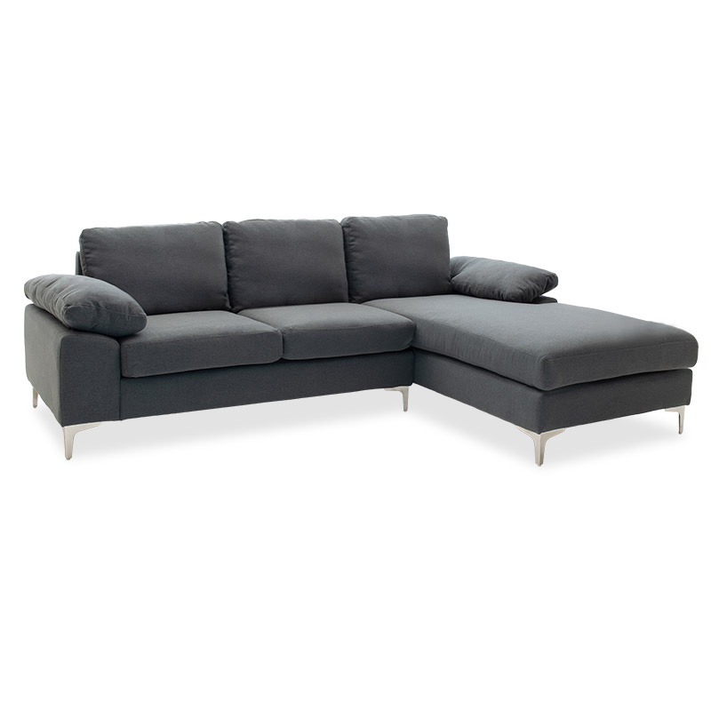Γωνιακός καναπές "COHEN" αριστερή γωνία υφασμάτινος σε χρώμα ανθρακί 240x159x83