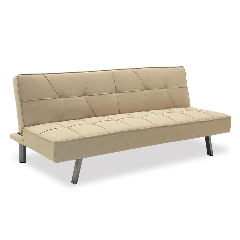 Καναπές-κρεβάτι “TRAVIS” υφασμάτινος σε χρώμα μπεζ 175x83x74
