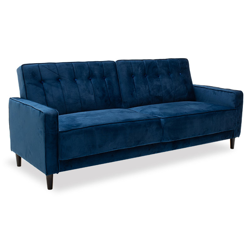 Καναπές-κρεβάτι “CHICAGO” υφασμάτινος σε χρώμα μπλε σκούρο 205x87x85