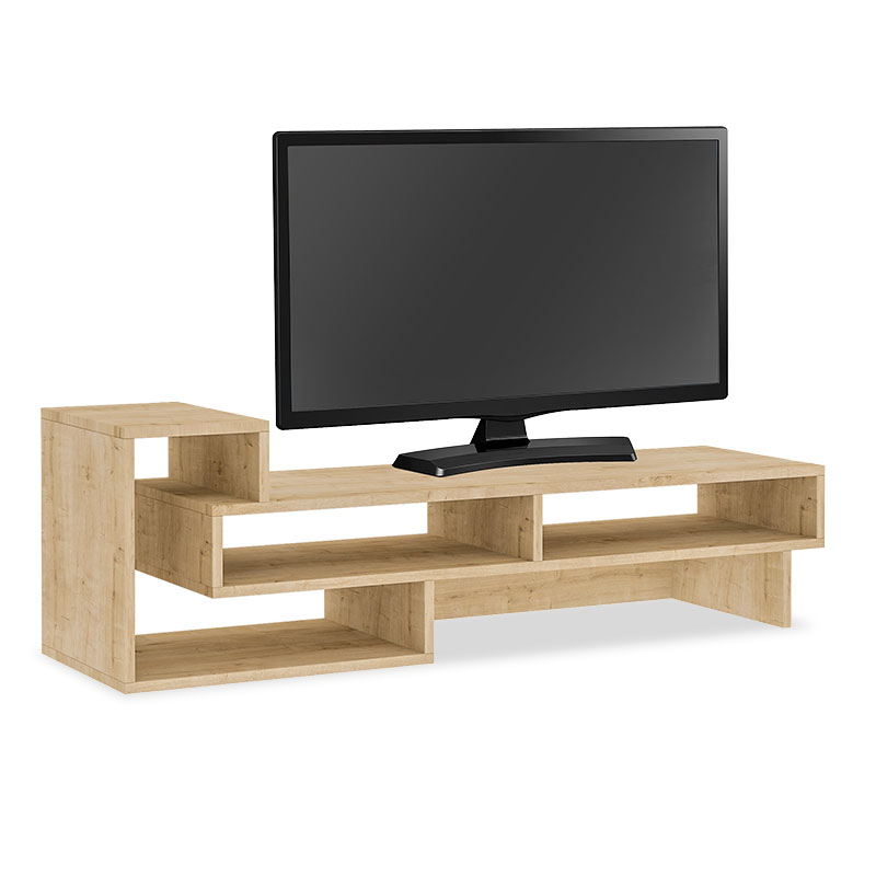 Έπιπλο τηλεόρασης «TERRA» σε χρώμα light-oak 135x40x42
