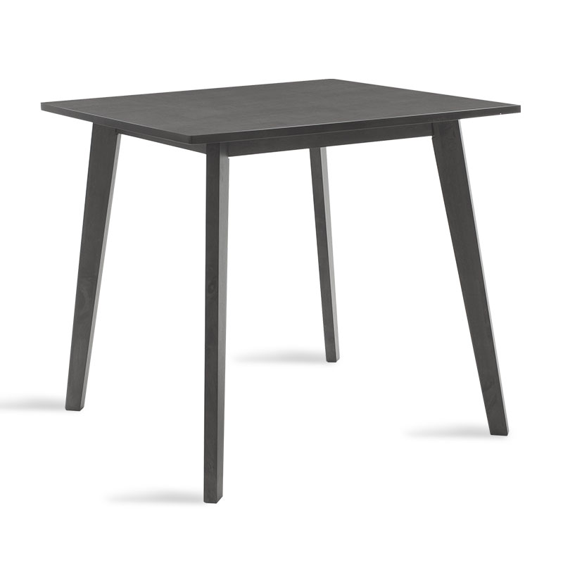 Τραπέζι “BENSON” από MDF με καπλαμά σε χρώμα rustic γκρι 80x80x75