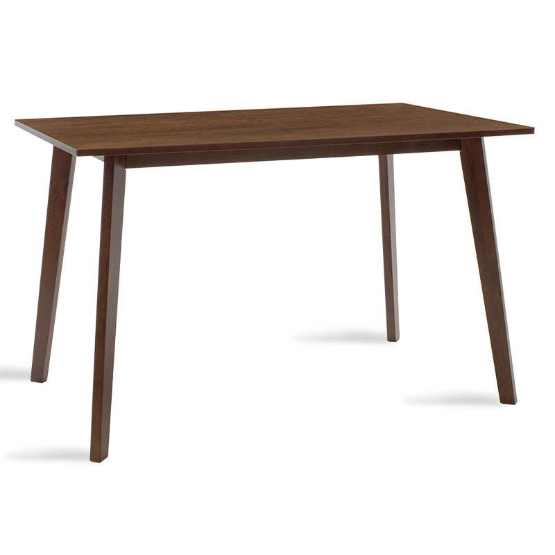 Τραπέζι “BENSON” από MDF με καπλαμά σε χρώμα καρυδί 120x75x75