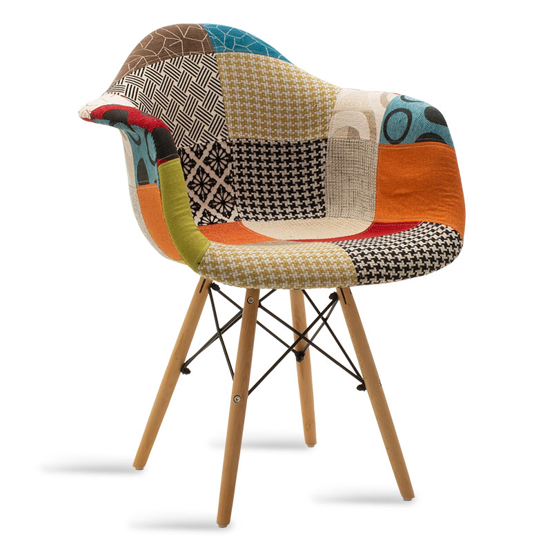 Πολυθρόνα “JULITA” ύφασμα patchwork πολύχρωμο 65x62x80