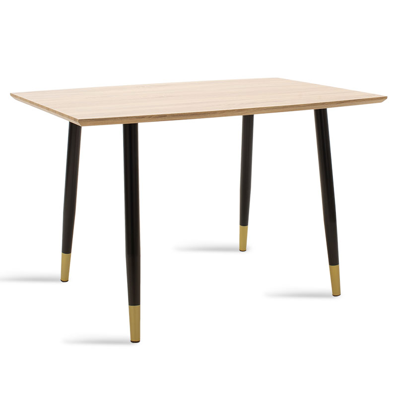 Τραπέζι “MATEO” από mdf σε χρώμα σονόμα/μαύρο 120x80x76