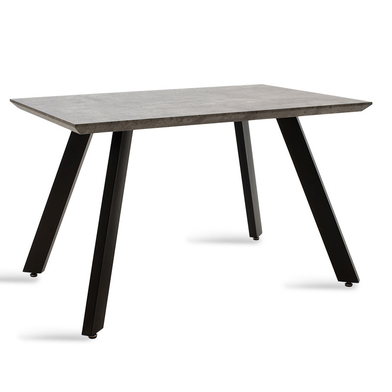 Τραπέζι “PHILADELPHIA” από mdf σε χρώμα τσιμέντου/μαύρο 120x80x74,5