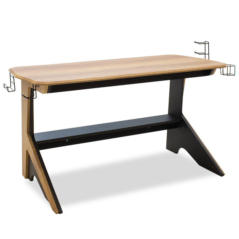 Γραφείο “REVO GAMING” από MDF σε χρώμα σονόμα-μαύρο 150x69x87.5
