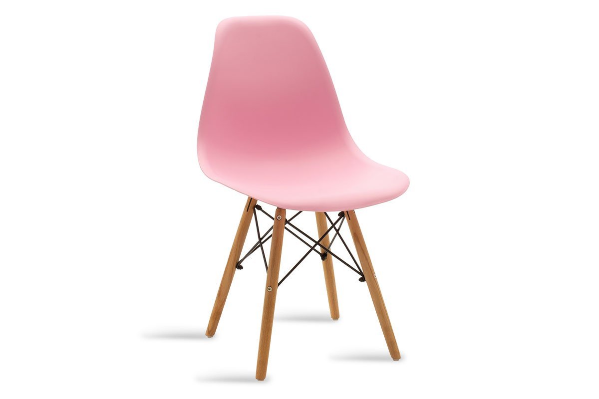 Καρέκλα “JULITA” από PP σε ροζ/φυσικό χρώμα 46x50x82