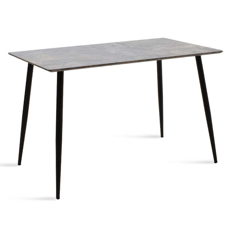 Τραπέζι “CUBA” μεταλλικό/MDF σε χρώμα μαύρο/ γκρι cement 120x80x76
