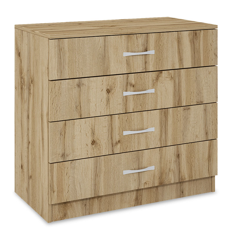 Συρταριέρα “DECO” με 4 συρτάρια σε χρώμα σονόμα 80×43,5×76