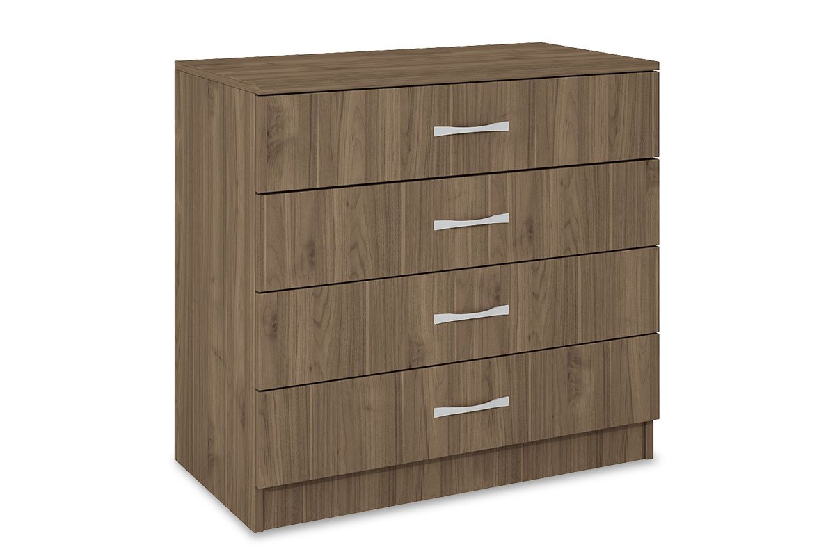 Συρταριέρα “DECO” με 4 συρτάρια σε χρώμα καρυδί 80×43,5×76