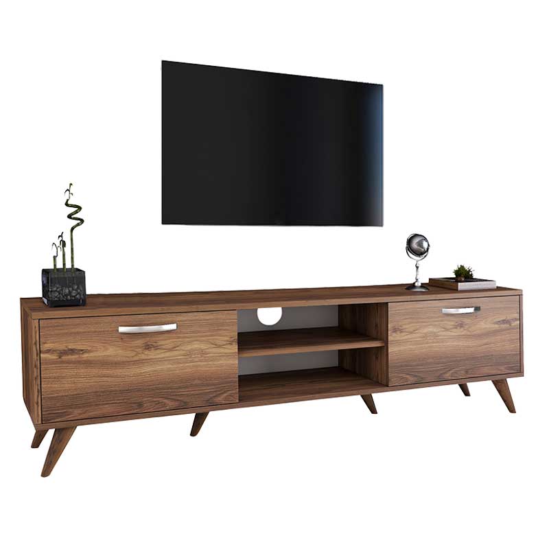 Έπιπλο τηλεόρασης σε χρώμα καρυδί 180x35x48.5