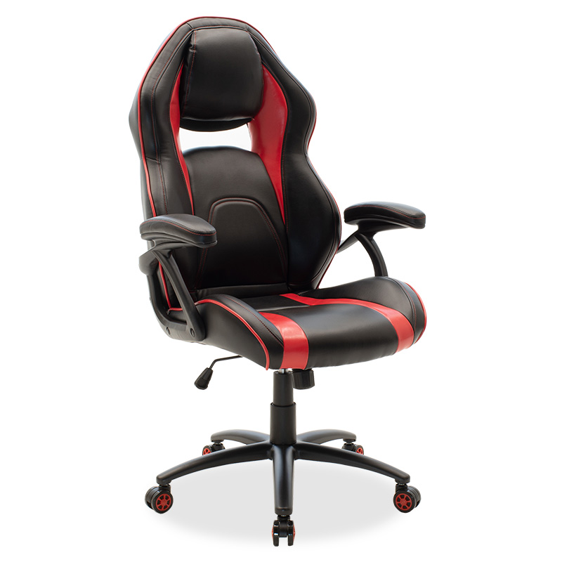 Πολυθρόνα εργασίας “SCHUMACHER” gaming απο pu σε χρώμα μαύρο/κόκκινο 73x66x120/128