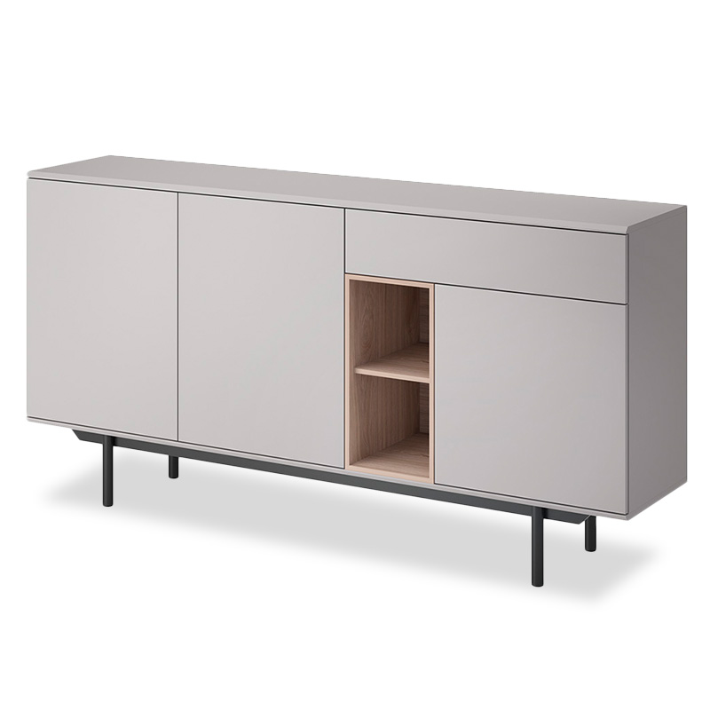 Μπουφές “INOX” σε χρώμα γκρι-μαύρο 175x40x89