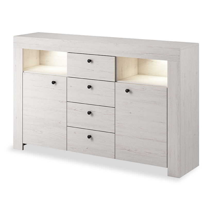 Μπουφές “RENEE” σε χρώμα λευκό pine 155x40x96