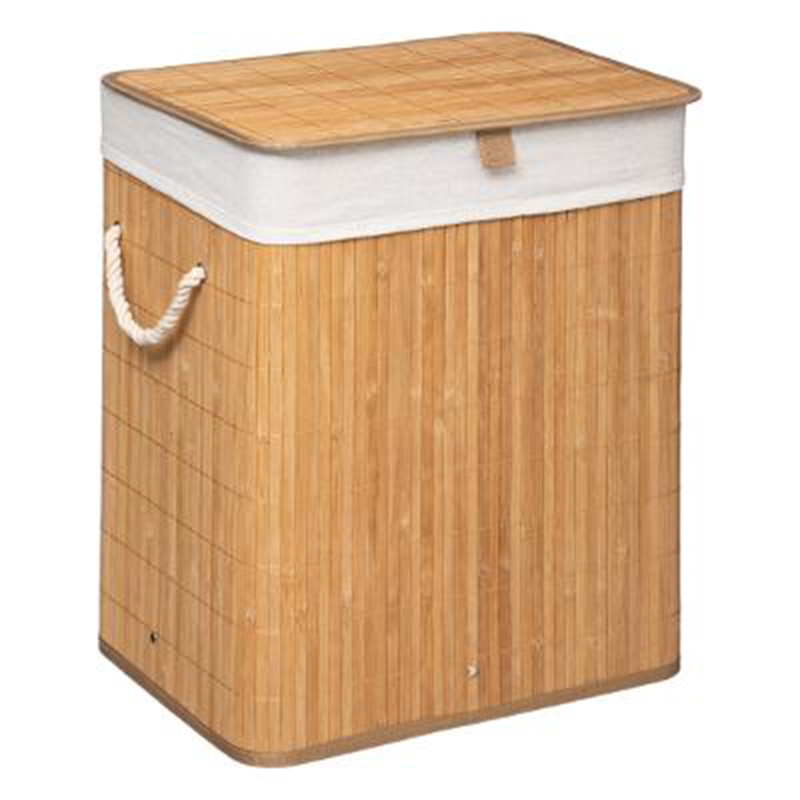 Καλάθι απλύτων “NATURAL” σε χρώμα φυσικό-λευκό 40x30x50