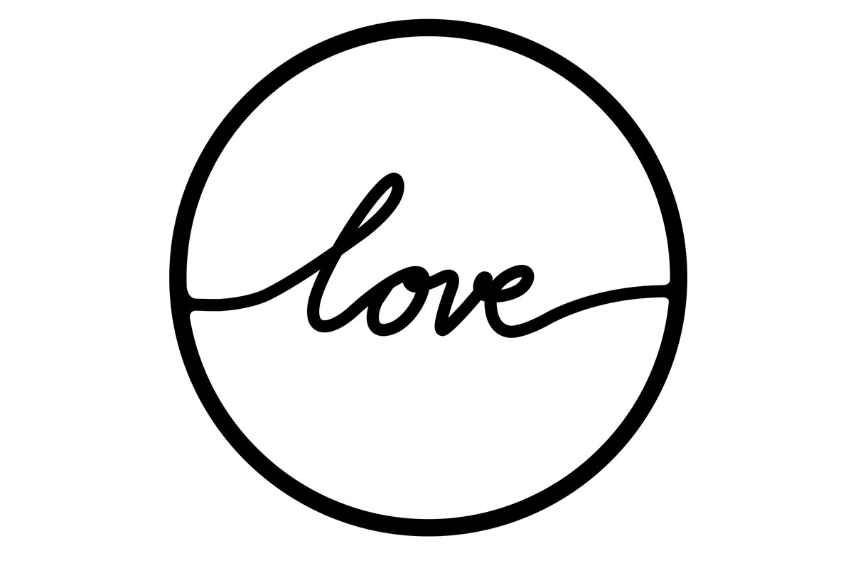 Διακοσμητικό τοίχου “Love” από μέταλλο σε μαύρο χρώμα 45×0,3×45