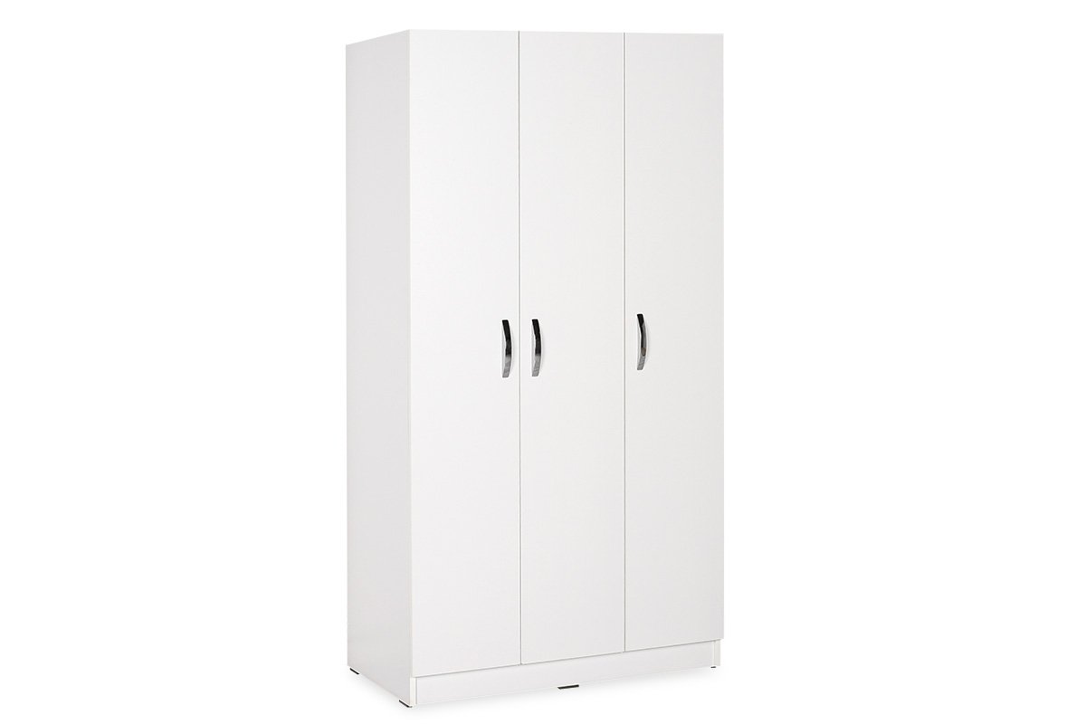 Ντουλάπα τρίφυλλη “DRUM” σε λευκό χρώμα 91x47x182