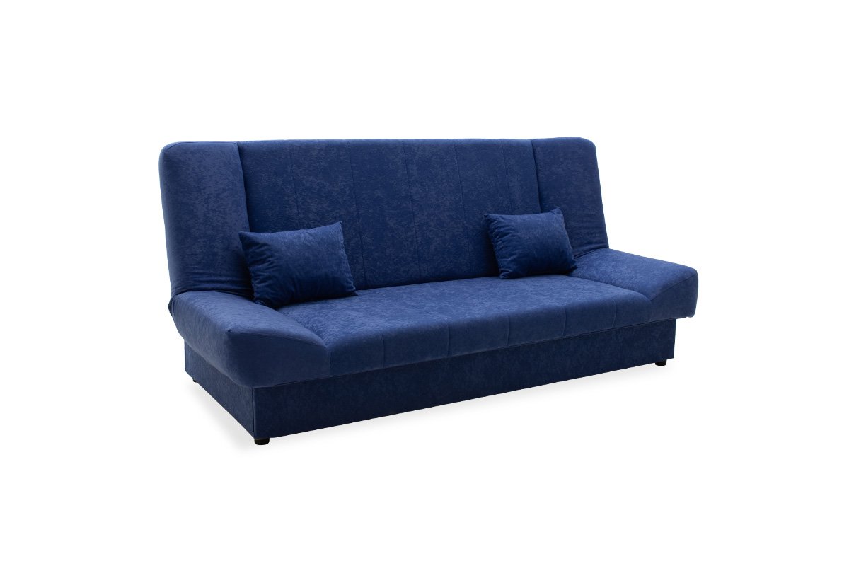 Kαναπές-κρεβάτι τριθέσιος “TIKO” με αποθηκευτικό χώρο από ύφασμα σε μπλε χρώμα 200x85x90