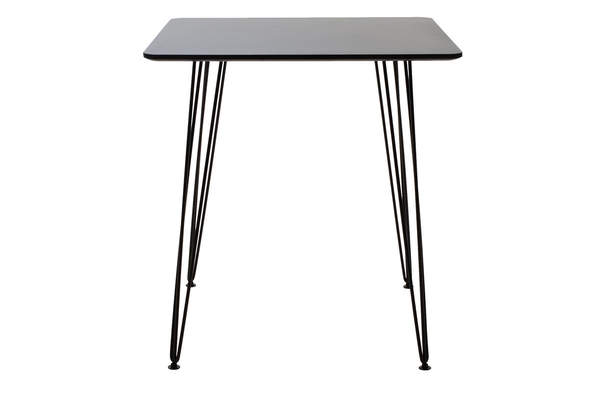 Τραπέζι “JADE” από MDF-μέταλλο σε μαύρο χρώμα 70x70x75