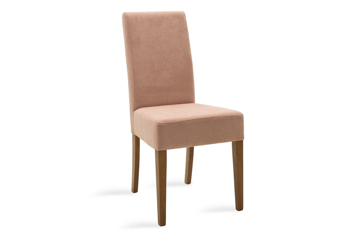 Καρέκλα “DITTA” από μασίφ-ύφασμα σε καρυδί-σάπιο μήλο χρώμα 45x58x96