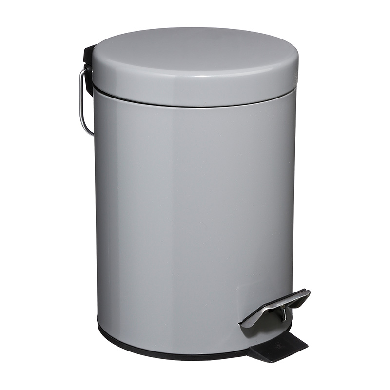 Κάδος απορριμμάτων “DUSTBIN” 3λίτρα από μέταλλο/PP σε χρώμα γκρι Φ17×25