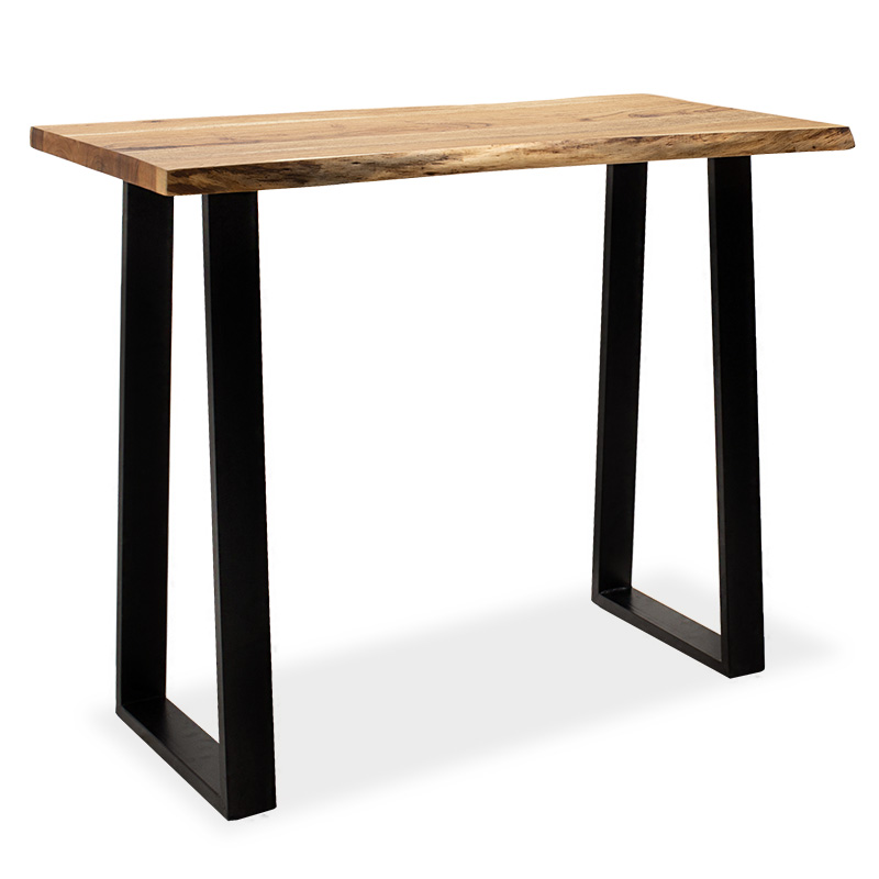 Τραπέζι μπαρ-κονσόλα “MILES” από μασίφ ξύλο σε χρώμα καρυδί 120x53x97