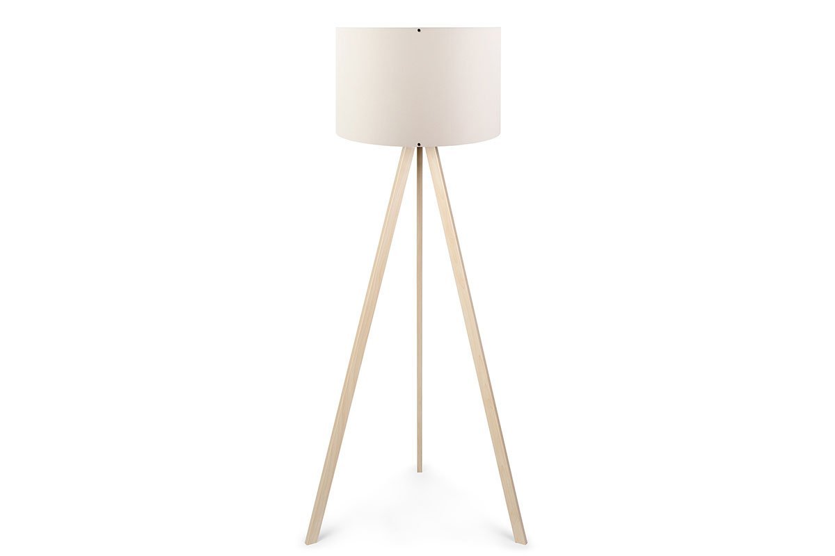 Φωτιστικό δαπέδου “PWL-0002” από MDF/PVC σε sonoma/κρεμ χρώμα Φ38×140 E27