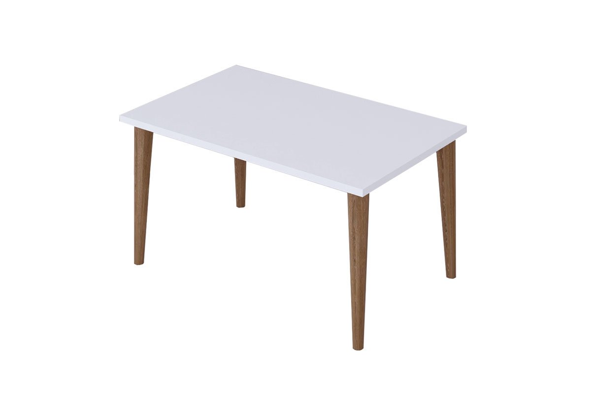 Τραπέζι σαλονιού “ZAHAR” σε λευκό-καφέ χρώμα 72x45x42