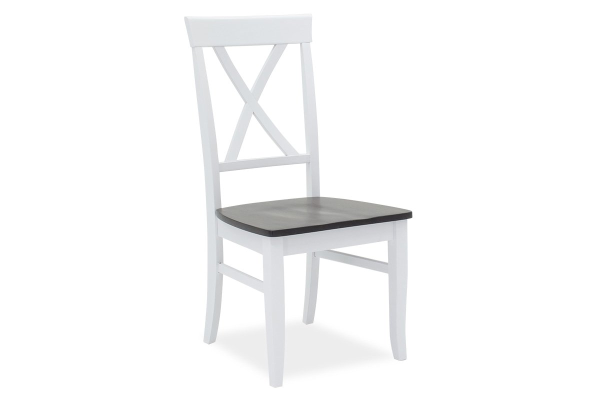 Καρέκλα “HUG” από ξύλο-ΜDF σε λευκό-καρυδί χρώμα 48x53x99