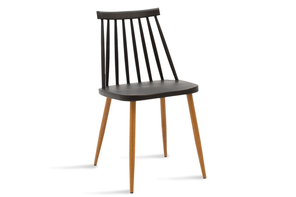 Καρέκλα “AURORA” από PP σε μαύρο/φυσικό χρώμα 42x45x79.5