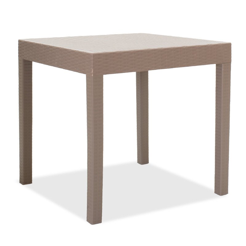 Τραπέζι “GABI” από PP σε χρώμα μόκα 80x80x77