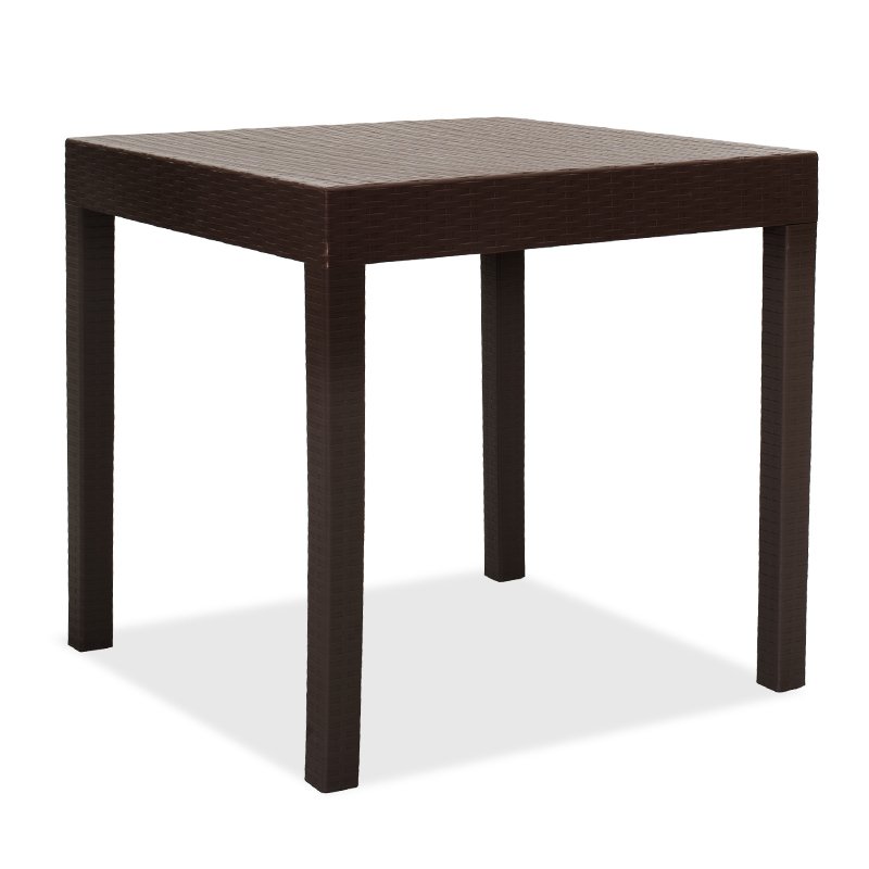 Τραπέζι “GABI” από PP σε χρώμα καφέ 80x80x77