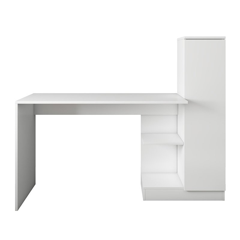 Γραφείο εργασίας “TIARA” με ντουλάπι σε χρώμα λευκό 148x45x120