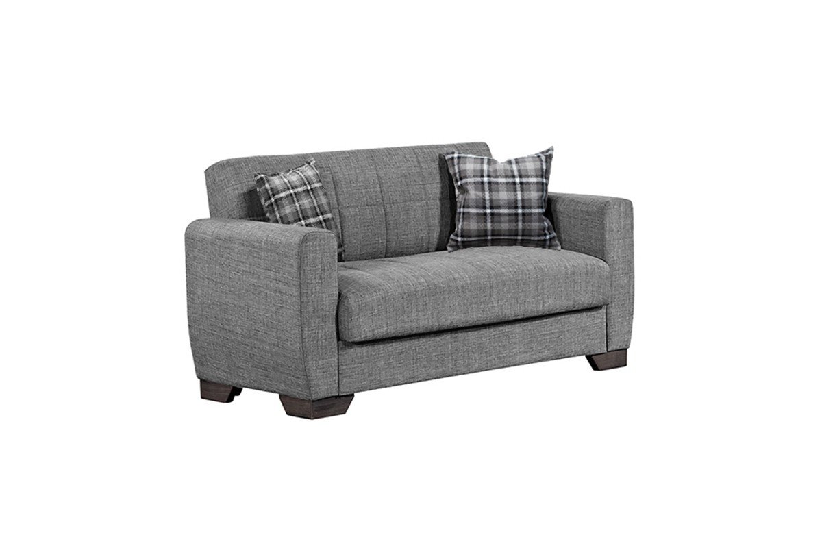 Kαναπές-κρεβάτι “MAGNUS” διθέσιος από ύφασμα σε γκρι χρώμα 154x78x80