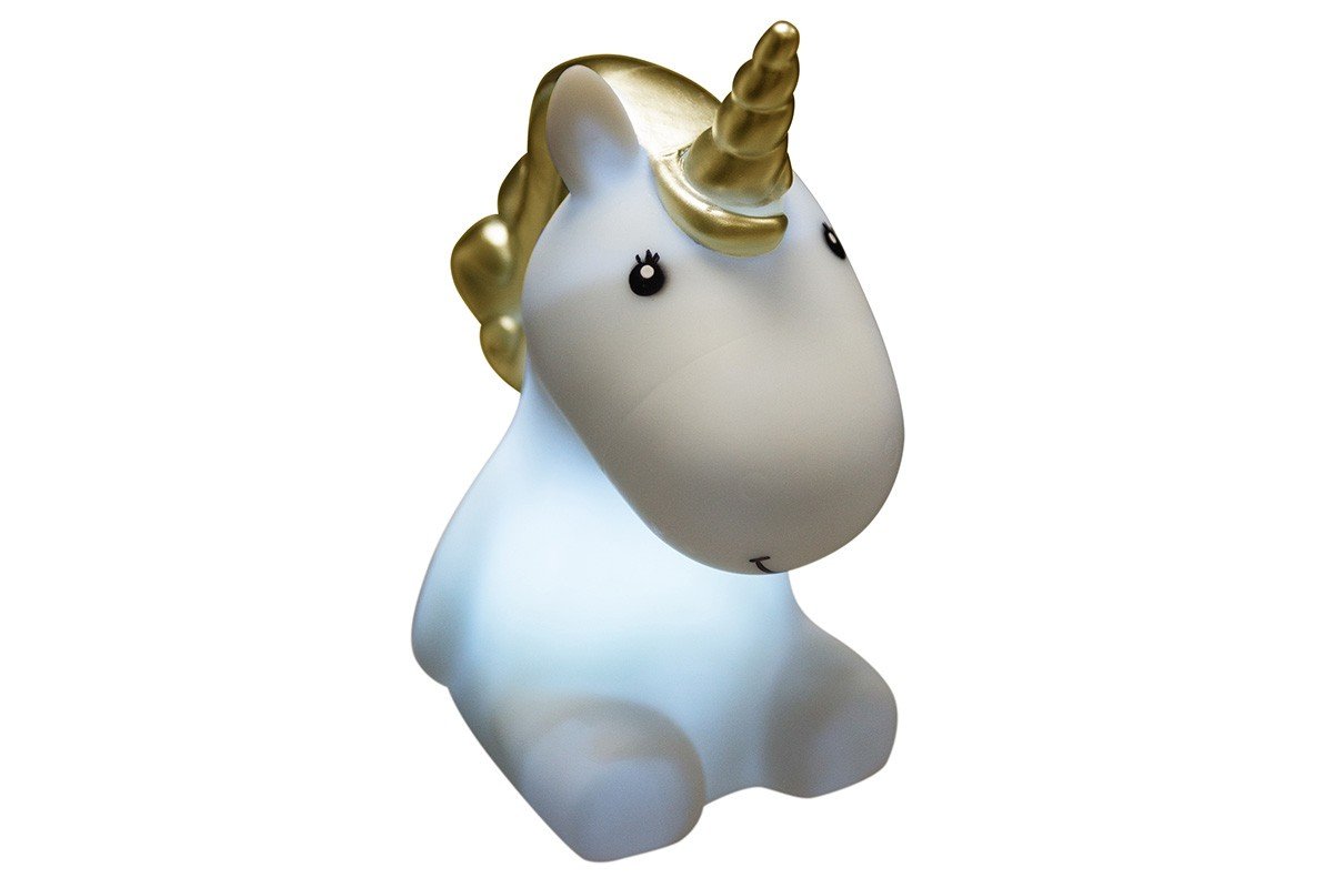 Φωτιστικό επιτραπέζιο “UNICORN” από PVC/ABS σε άσπρο/χρυσό χρώμα 26.5x15x29.5