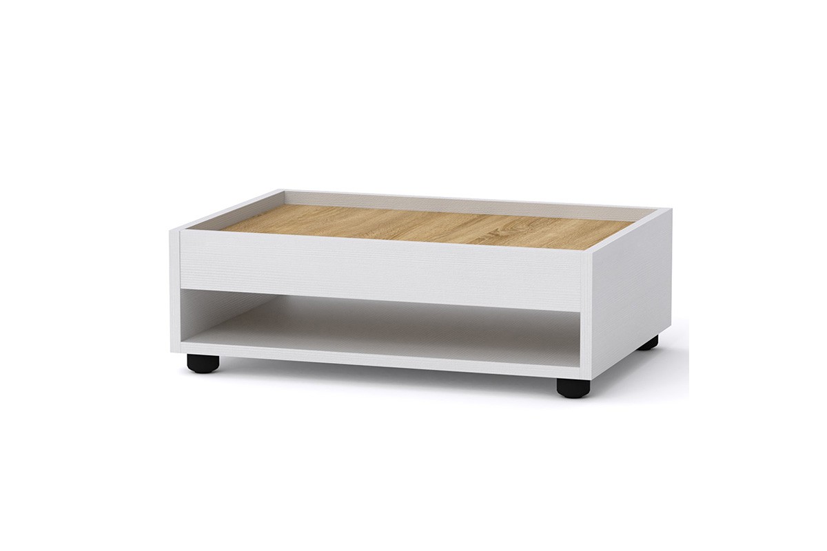 Τραπέζι σαλονιού “WILLA” σε λευκό/sonoma χρώμα 60x42x20