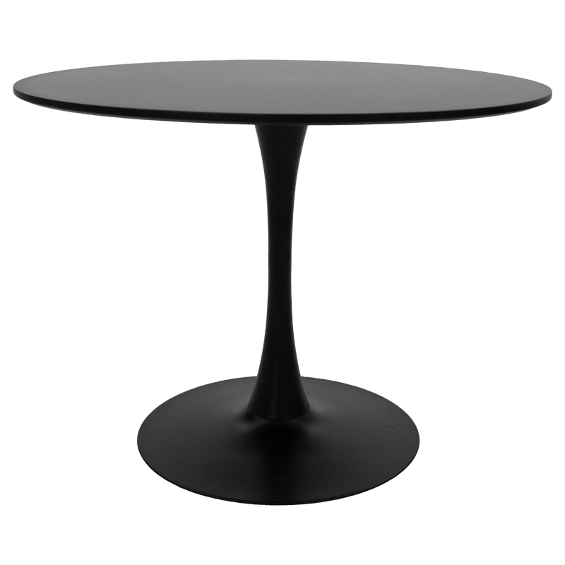 Τραπέζι στρόγγυλο “BALOU” από mdf σε χρώμα μαύρο Φ100×75