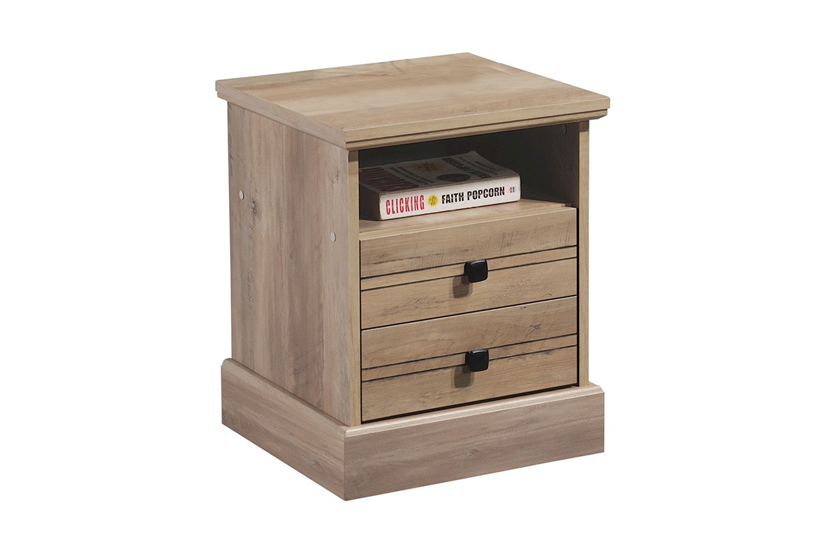 Κομοδίνο “LIBBY” από MDF σε φυσικό χρώμα 40x40x50.5