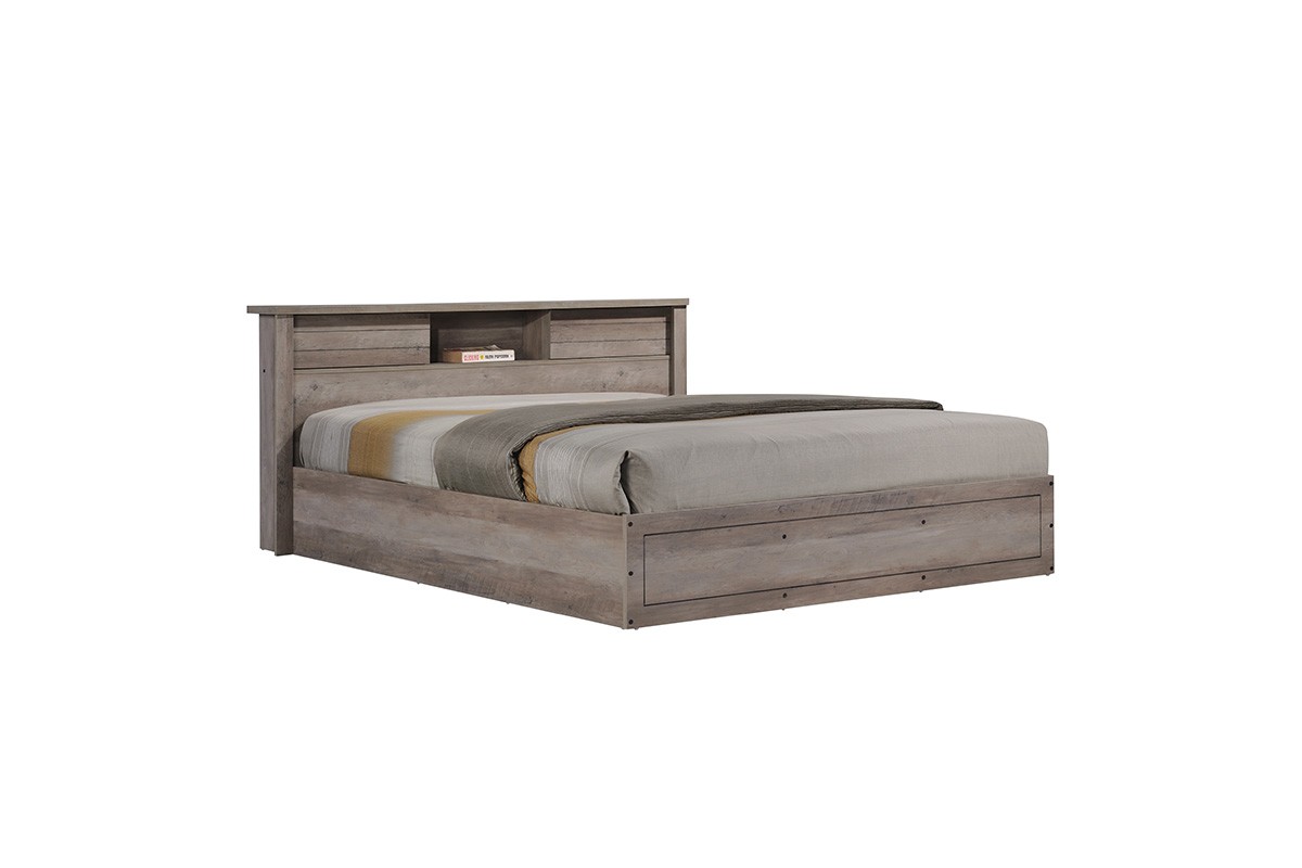 Κρεβάτι διπλό “TARA” σε ρουστίκ φυσικό χρώμα 221.5x176x82.5
