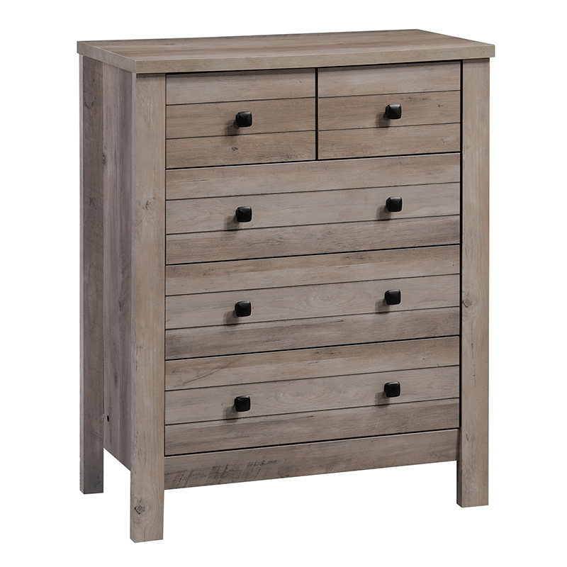 Συρταριέρα “TARA” με 5 συρτάρια σε χρώμα rustic oak 72.5×39.5×92.5