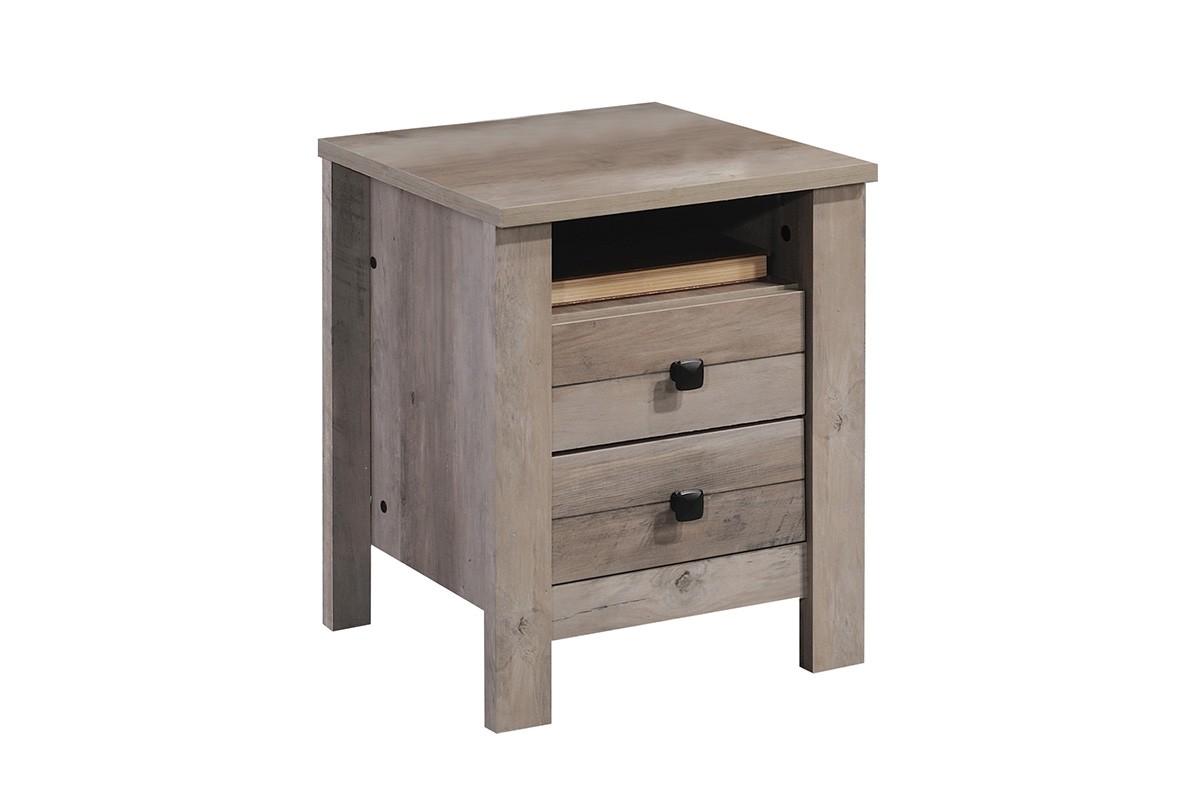 Κομοδίνο “TARA” σε χρώμα ρουστίκ φυσικό 40x40x50,5