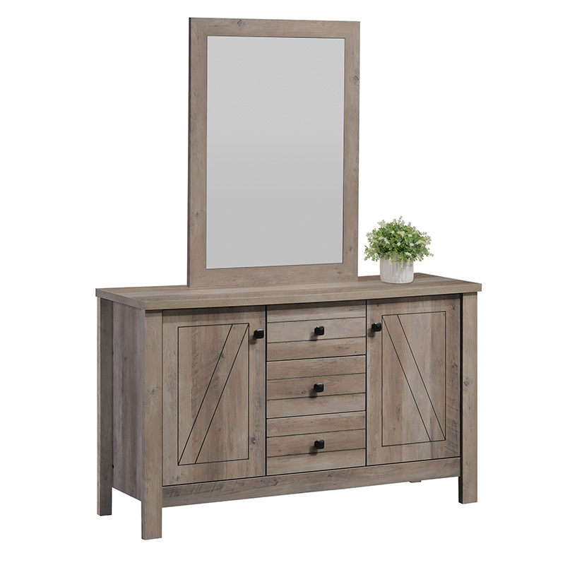 Μπουφές-τουαλέτα με καθρέπτη “TARA” σε χρώμα rustic oak 121×39.5×162